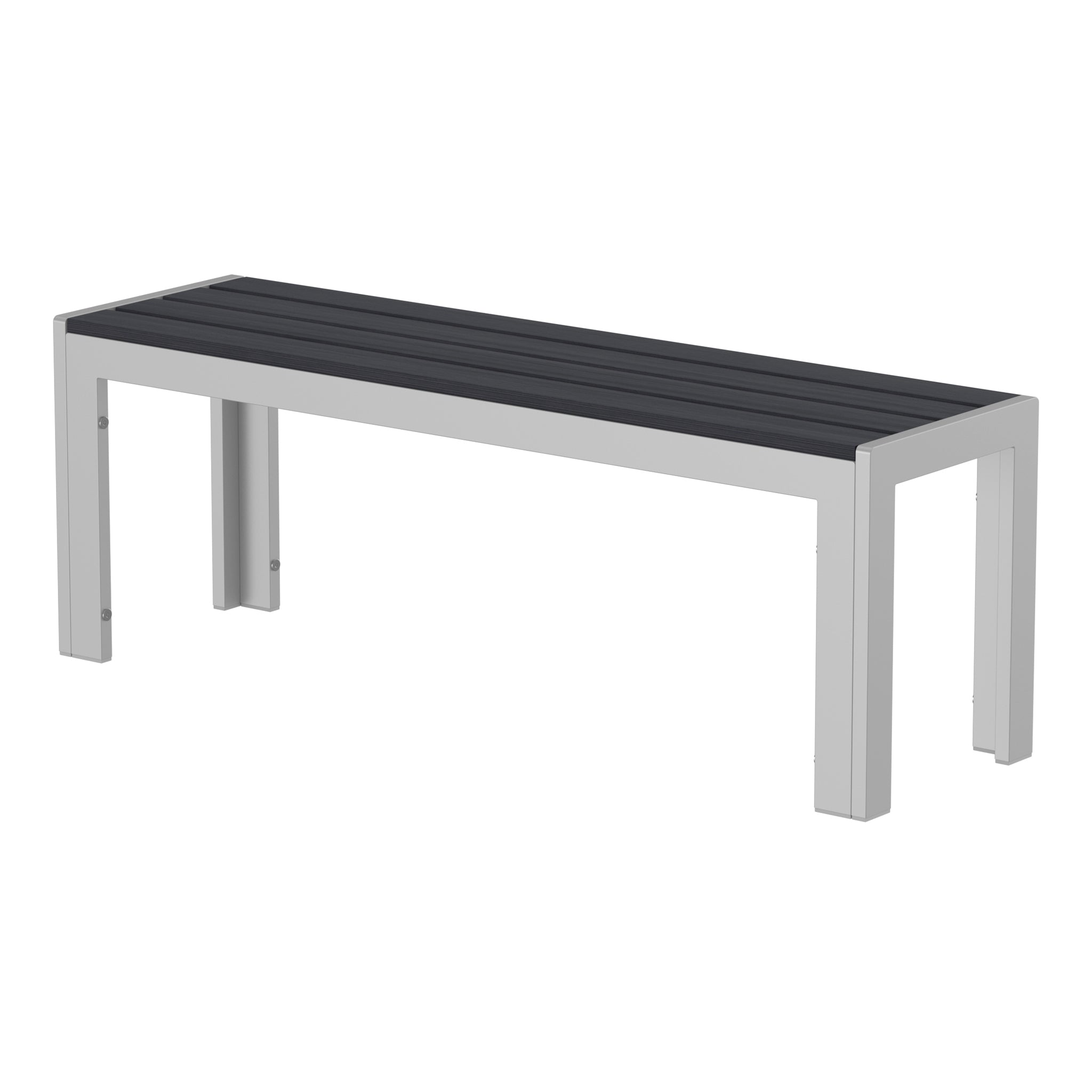 NeoTimber Composite Bench - Composite Furniture – Charcoal – Angled Close-Up