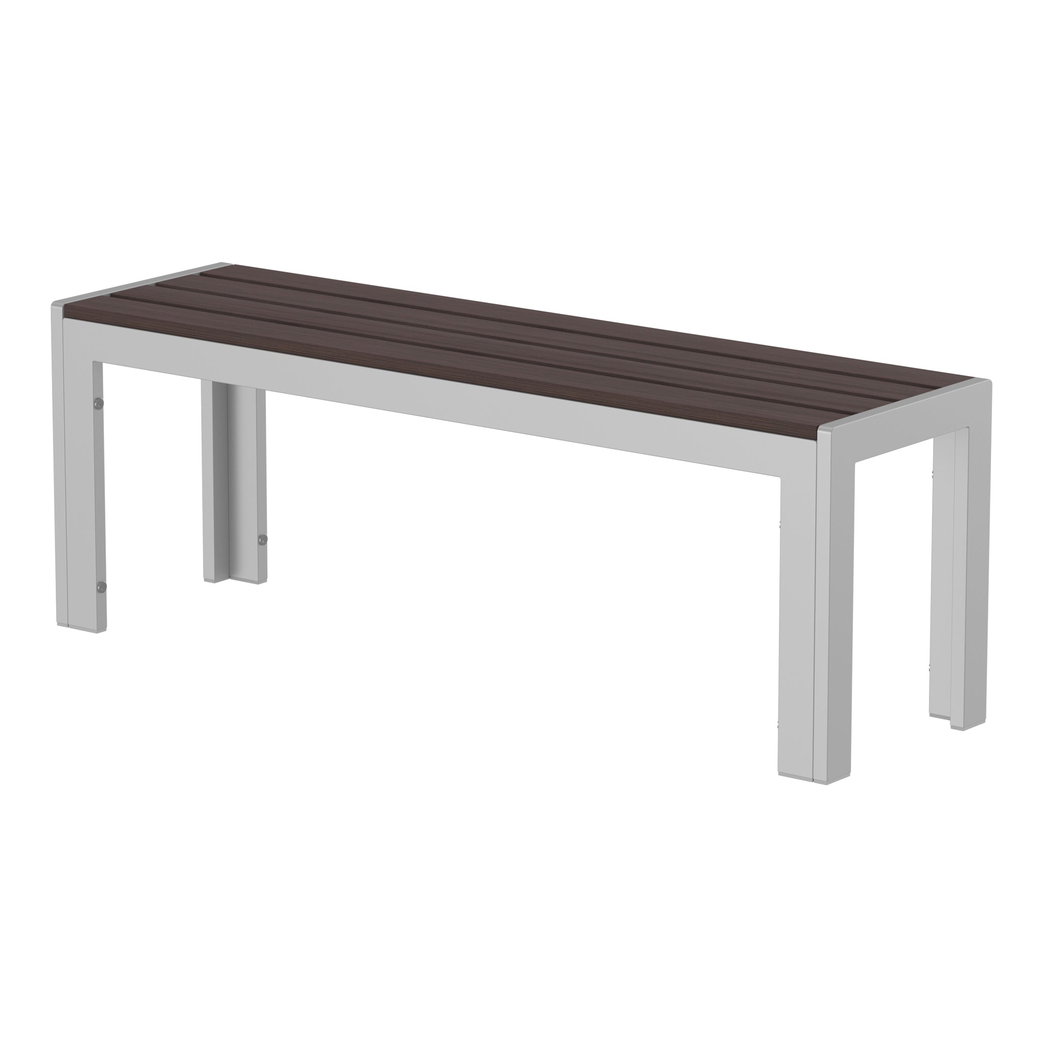 NeoTimber Composite Bench - Composite Furniture – Chocolate – Angled Close-Up
