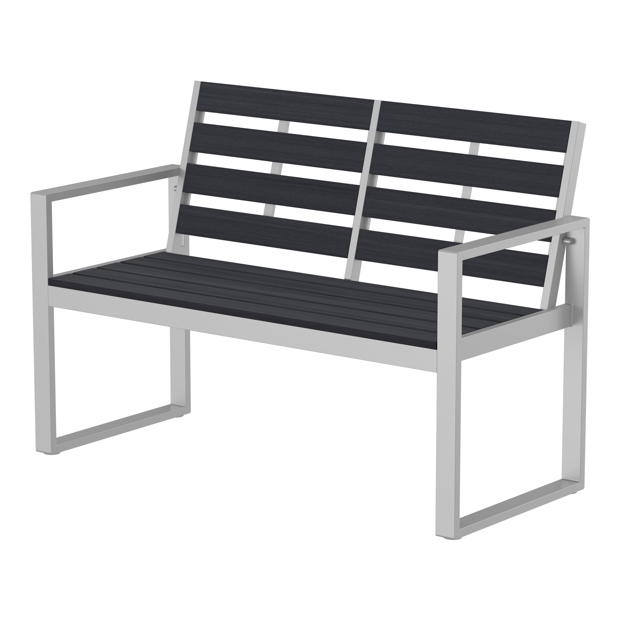 NeoTimber Composite Double Chair - Composite Furniture – Charcoal – Angled Close Up