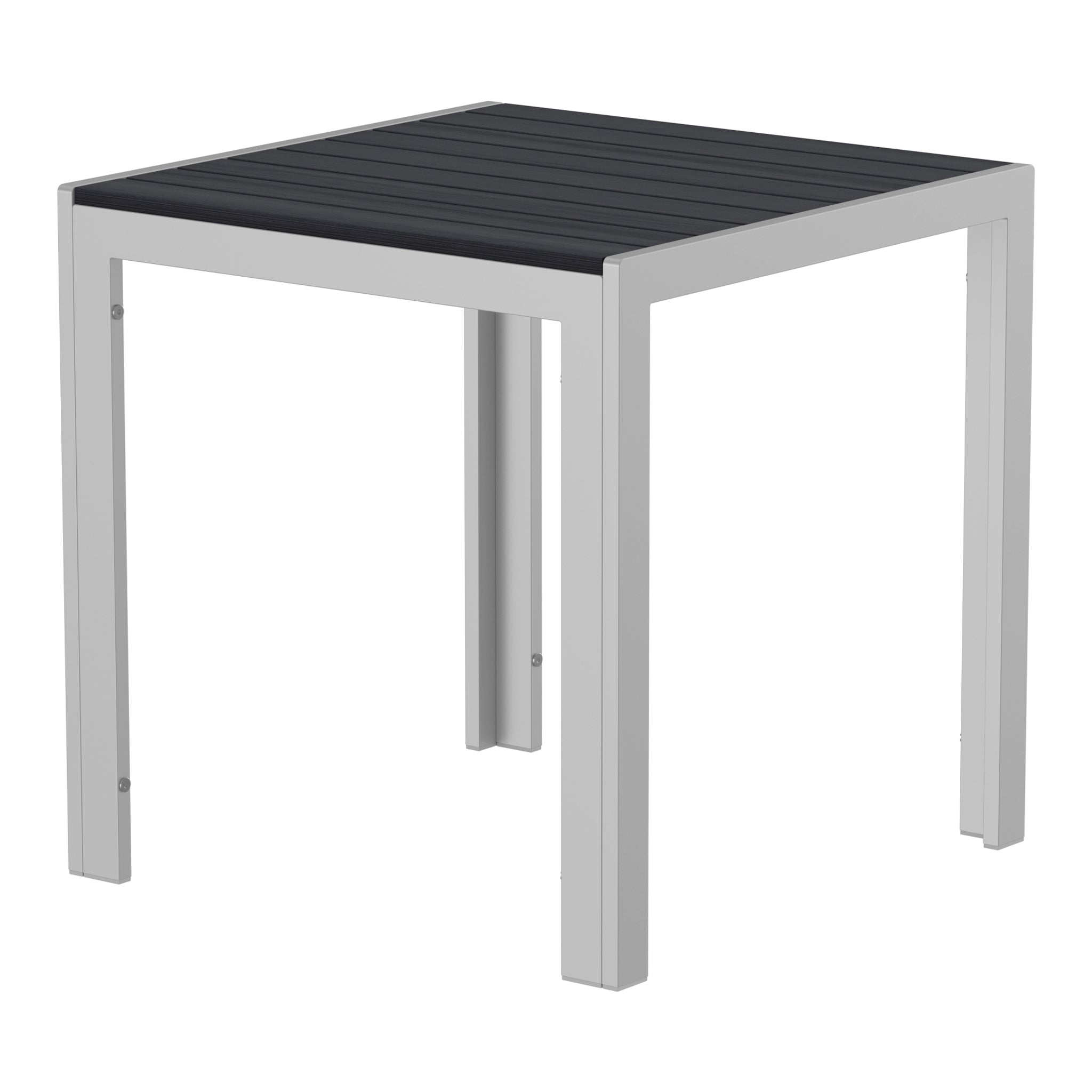 NeoTimber Square Table Composite Furniture – Charcoal – Angled Close-Up