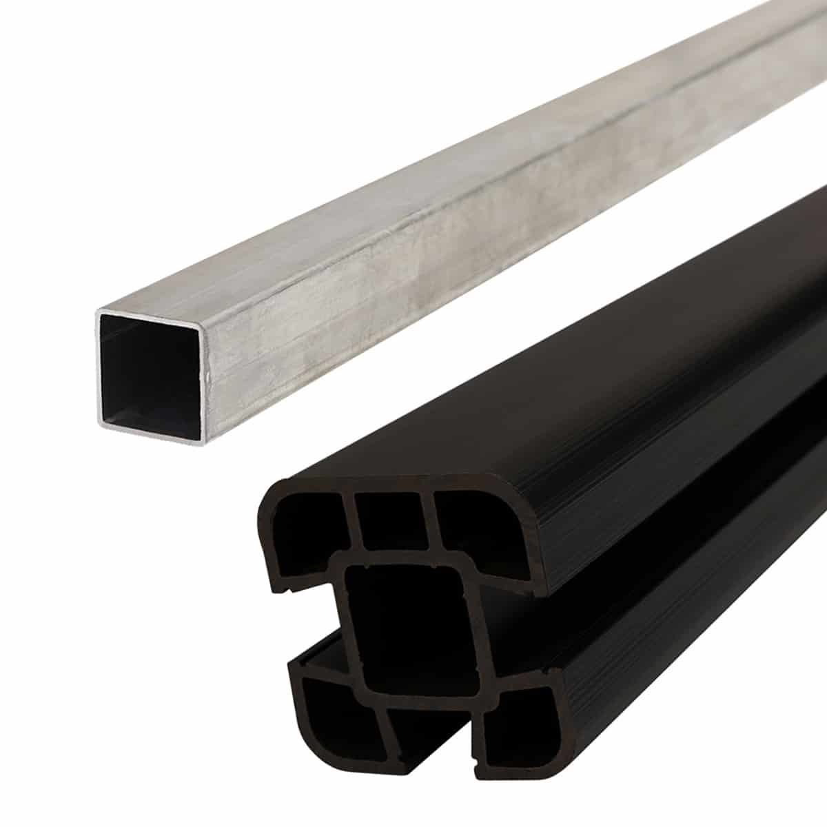1.8m Composite Fence Post Set For Soft Ground Charcoal