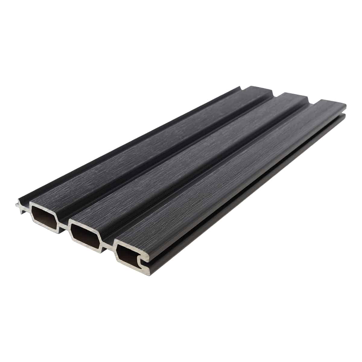 Charcoal Slatted Composite Fence Board Sample