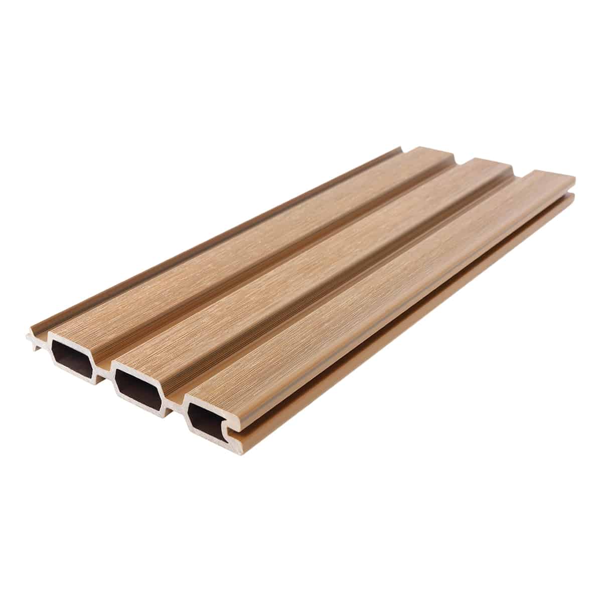 Teak Slatted Composite Fence Board Sample