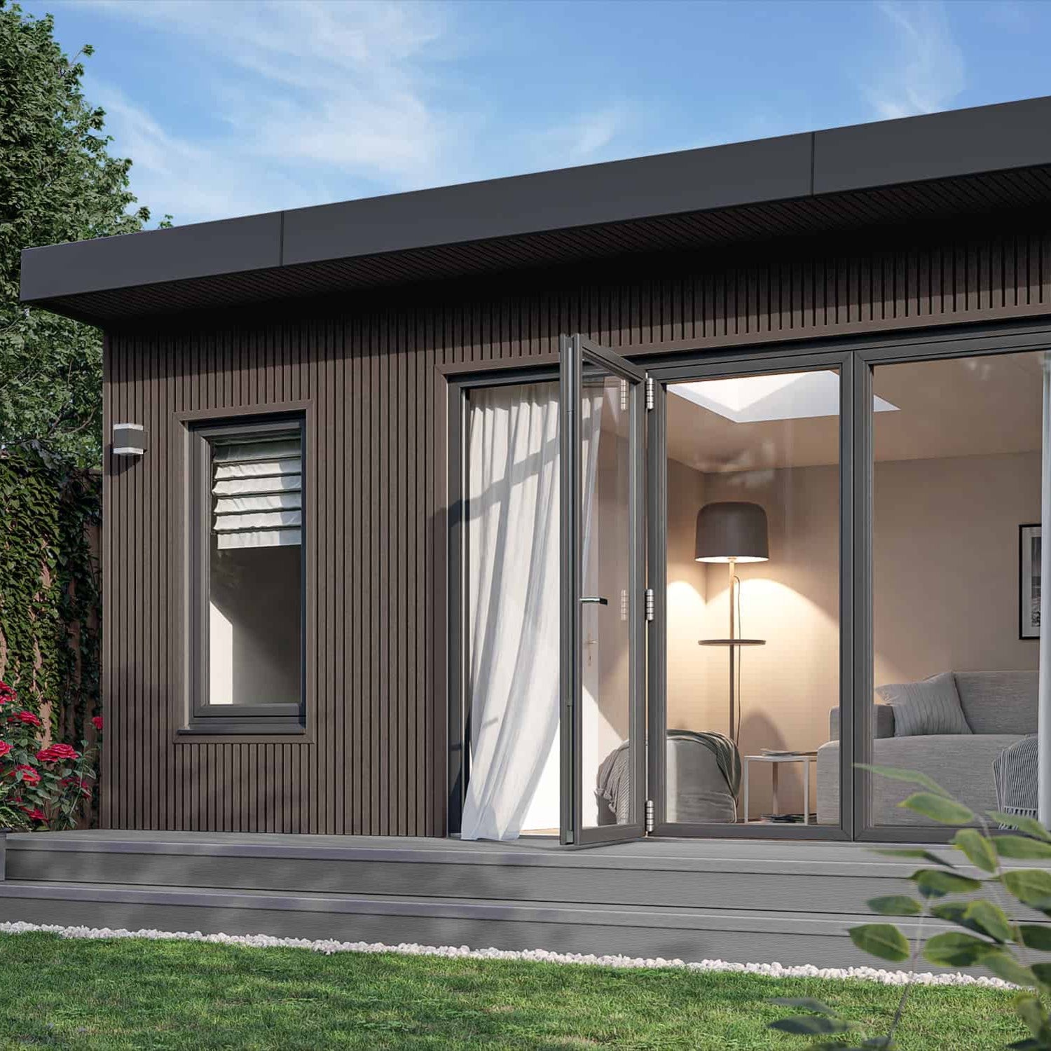 NeoTimber Slatted Chocolate Composite Cladding