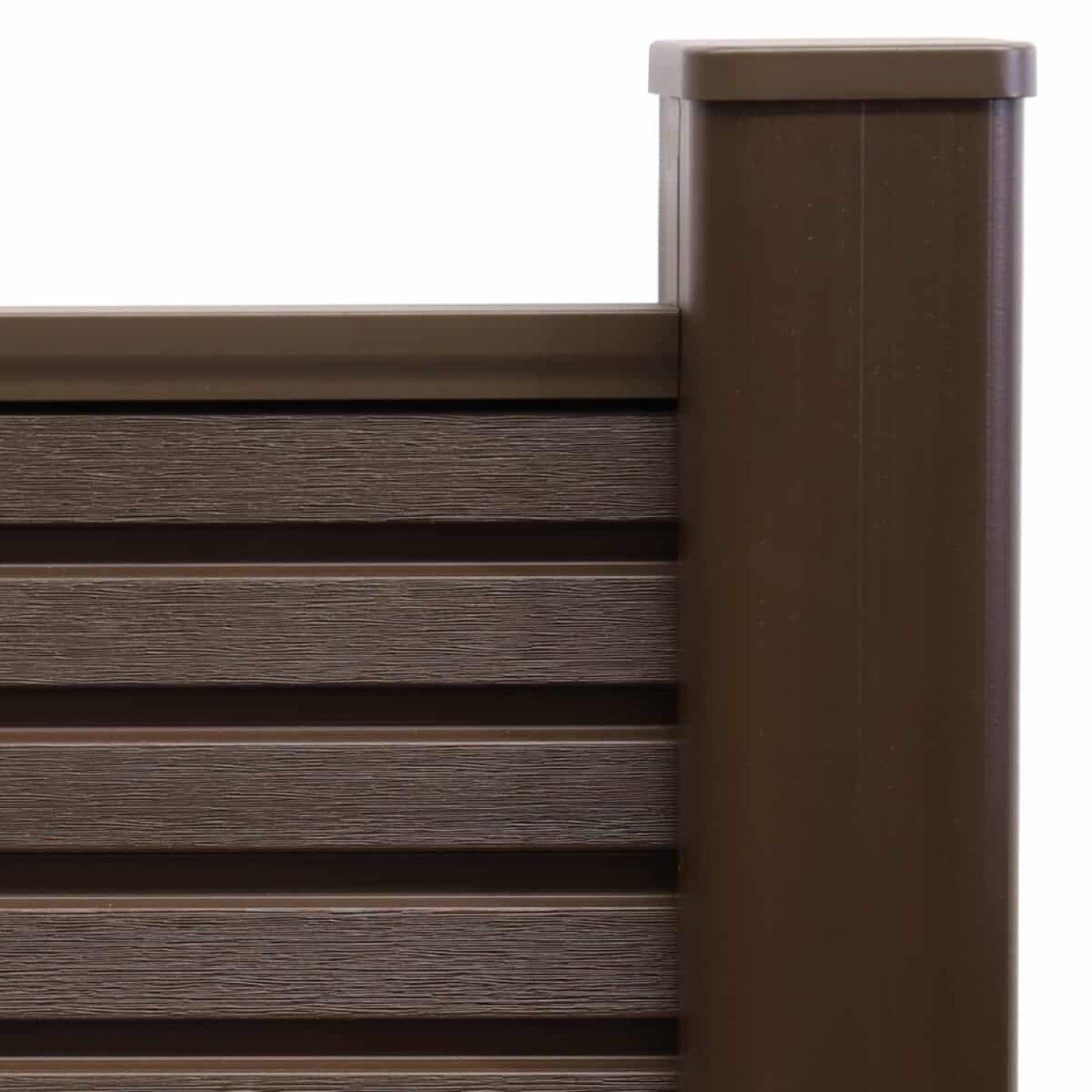 NeoTimber Slatted Fence Panel Set - Chocolate