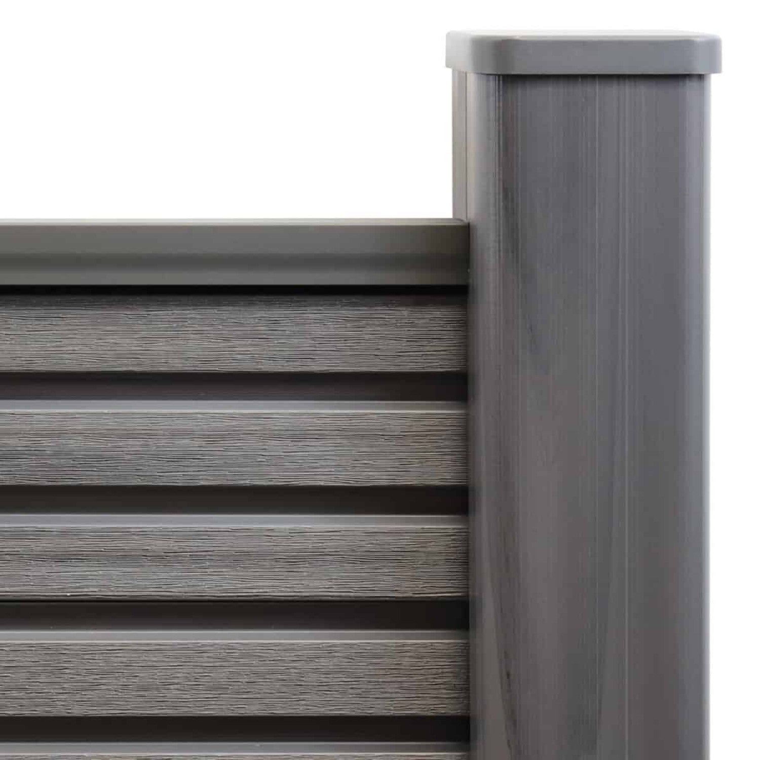 NeoTimber Slatted Fence Panel Set - Grey