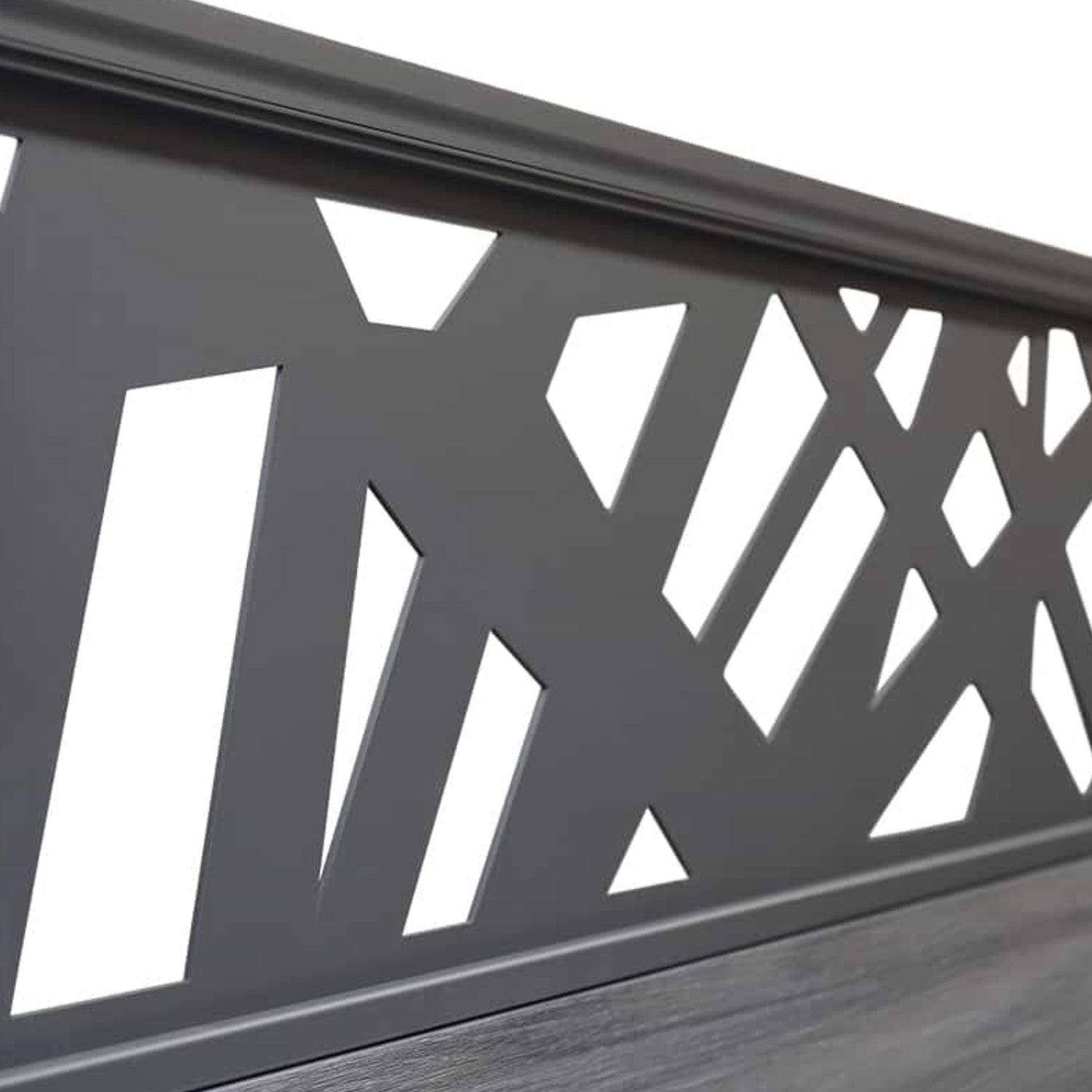 NeoTimber Slatted Composite Fence Panel Set With Contemporary Screen - Colour matched fence