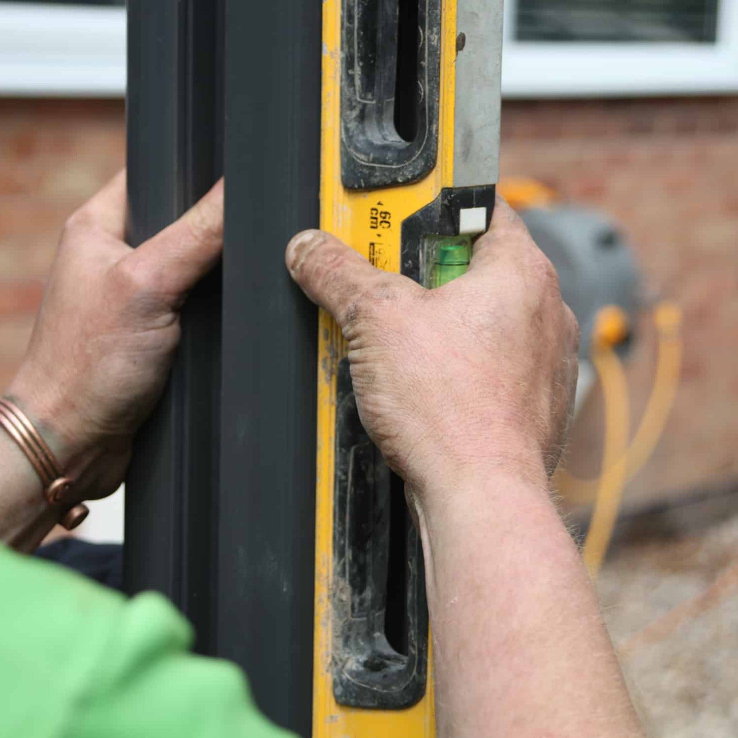 NeoTimber Slatted Composite Fence Panel Set With Linear Screen - Multiple installation options