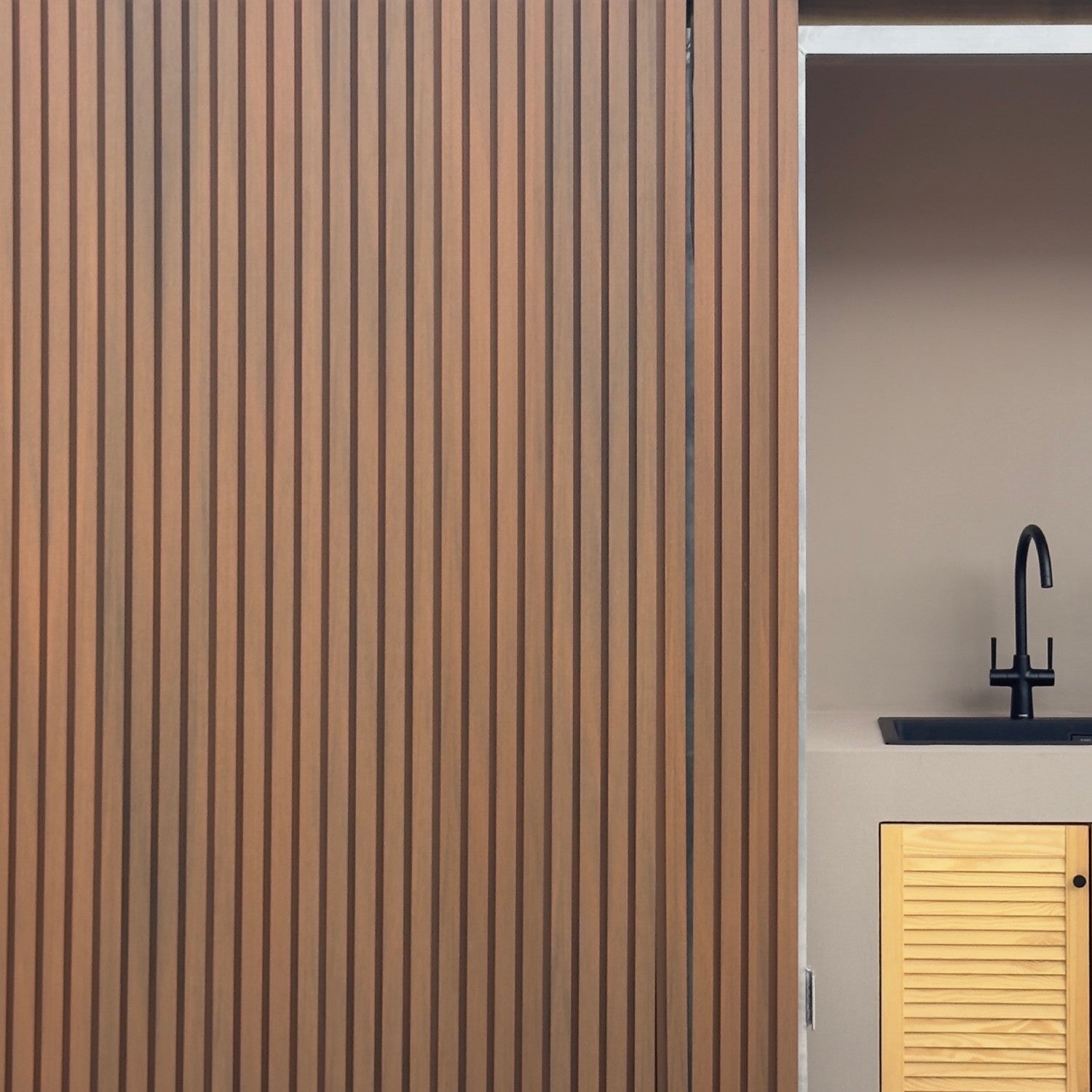 NeoTimber Slatted Composite Cladding Board - Teak
