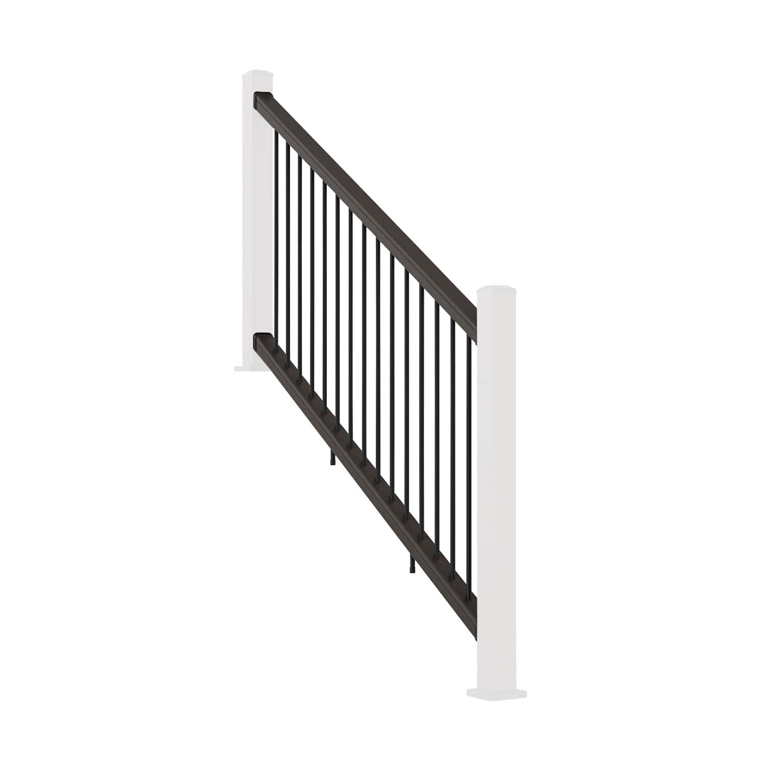 Angled Composite Balustrade Stair Railing Chocolate