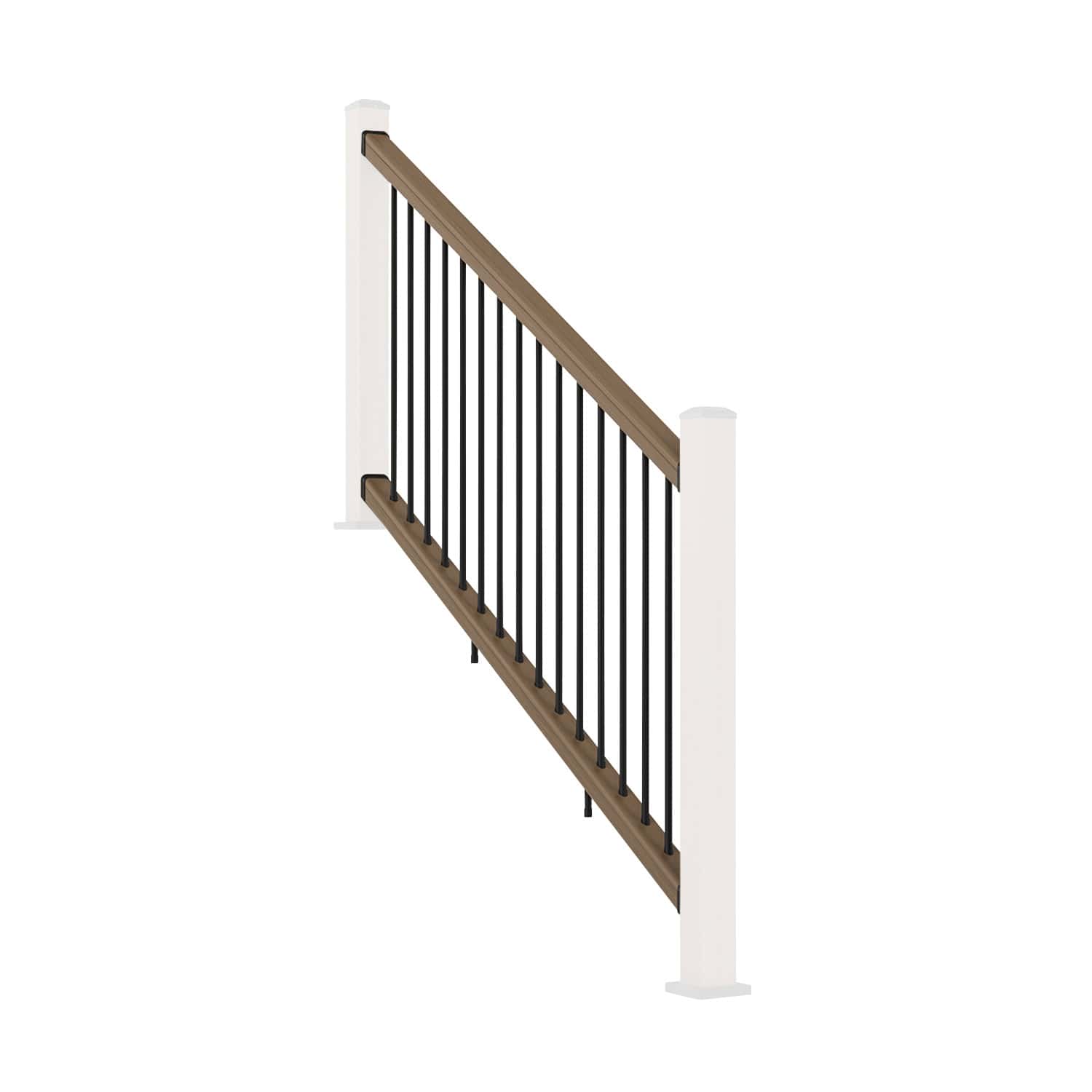 Angled Balustrade Stair Railing Oak