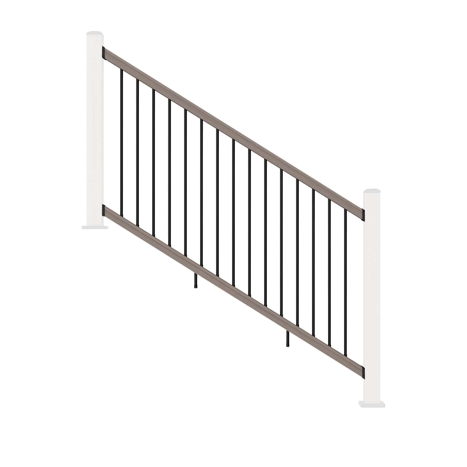 Composite Balustrade Stair Railing - Ash White