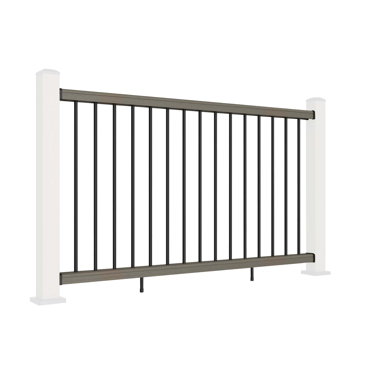 NeoTimber Composite Balustrade Straight Railing - Antique - Angled