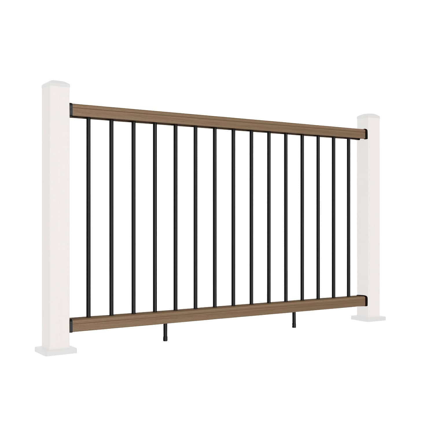 NeoTimber Composite Balustrade Straight Railing - Oak - Angled