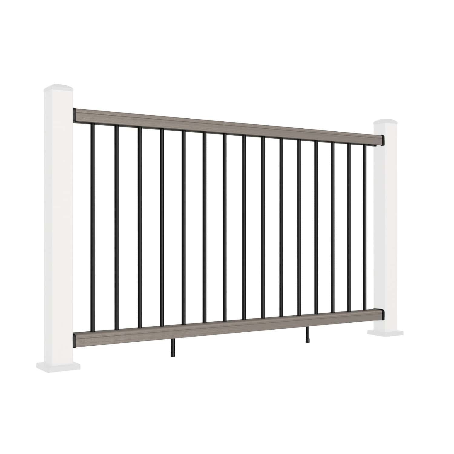 NeoTimber Composite Balustrade Straight Railing - Silver Birch - Angled