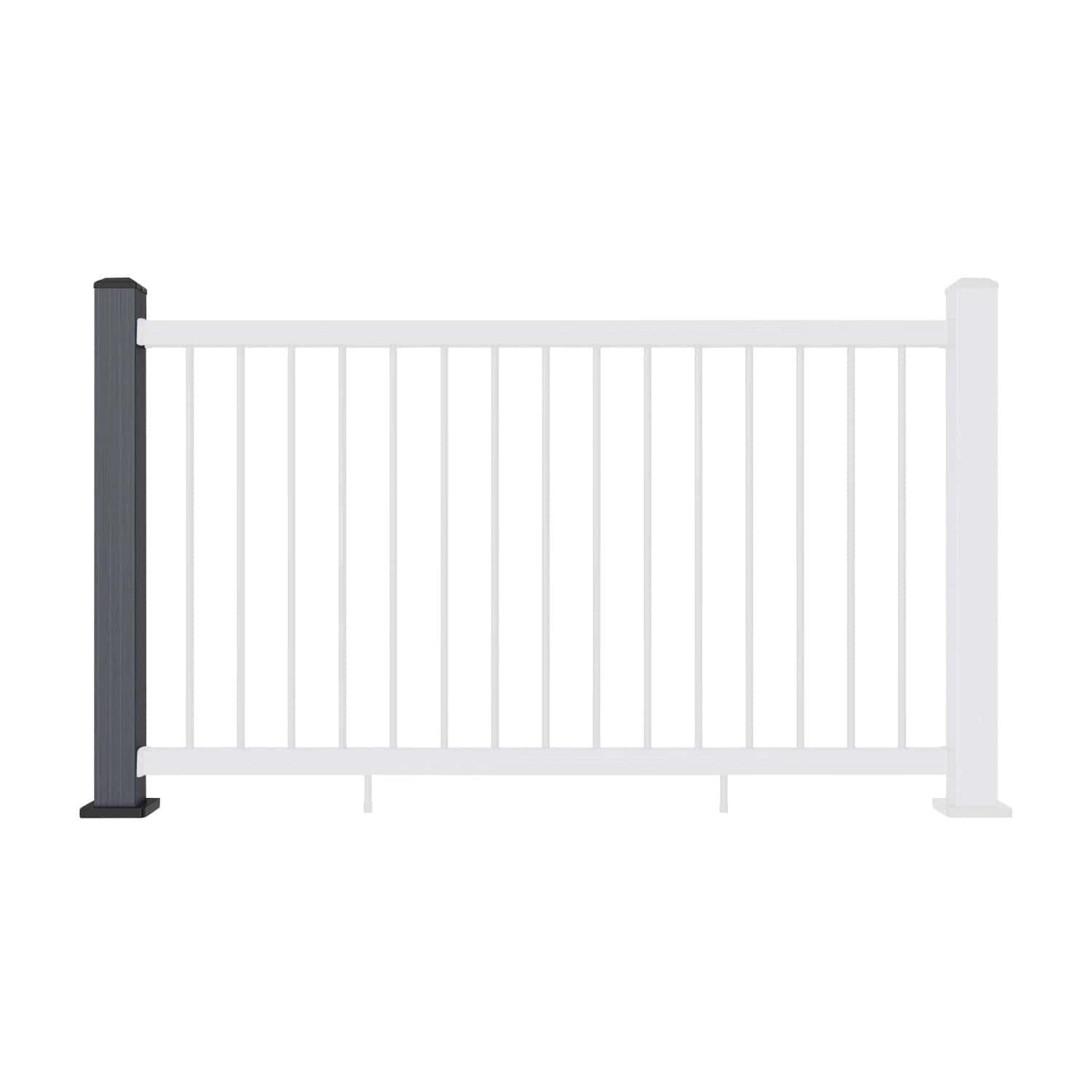 Composite Balustrade Post Grey
