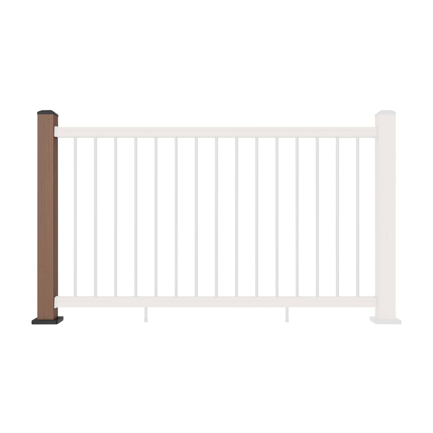 Teak Composite Balustrade Straight Railing Post