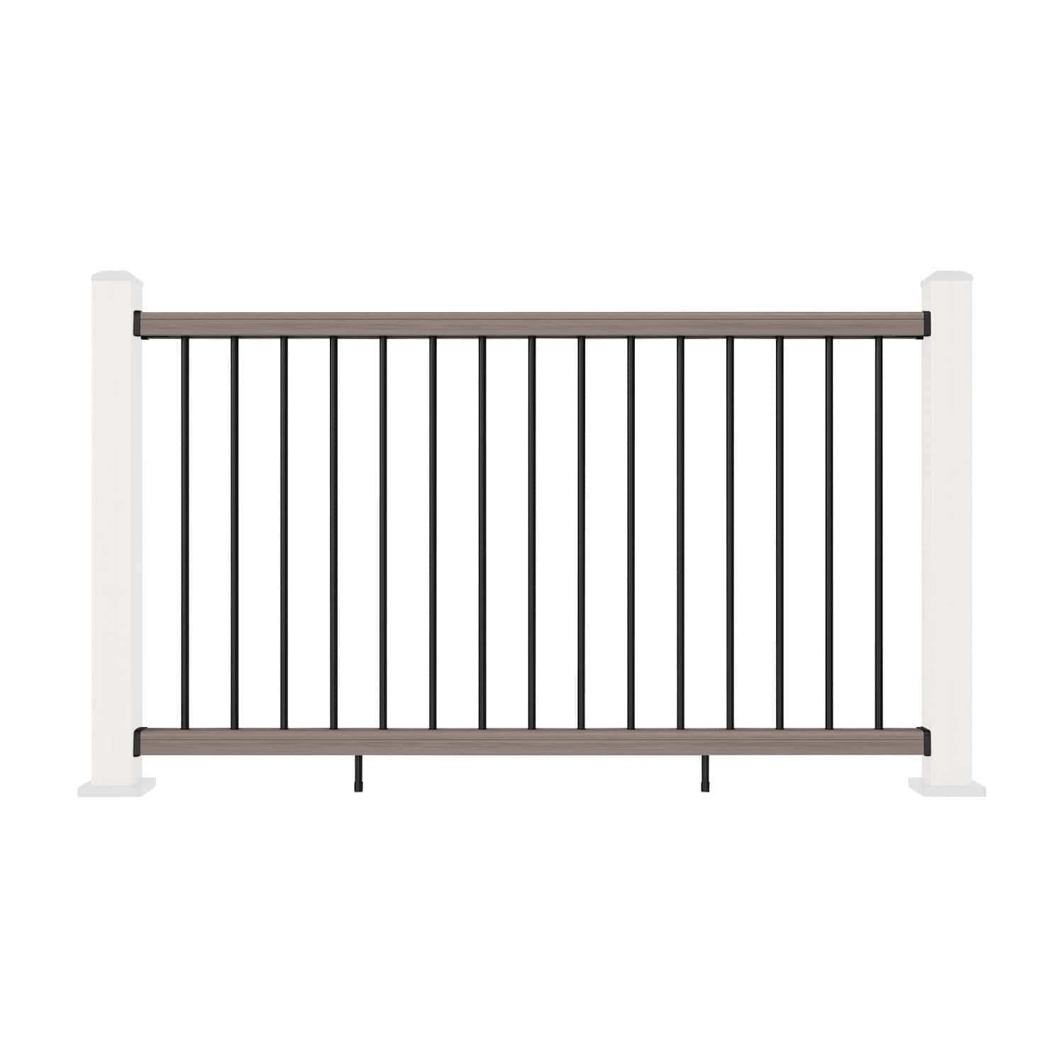 NeoTimber Composite Balustrade Straight Railing - Ash White - Straight On