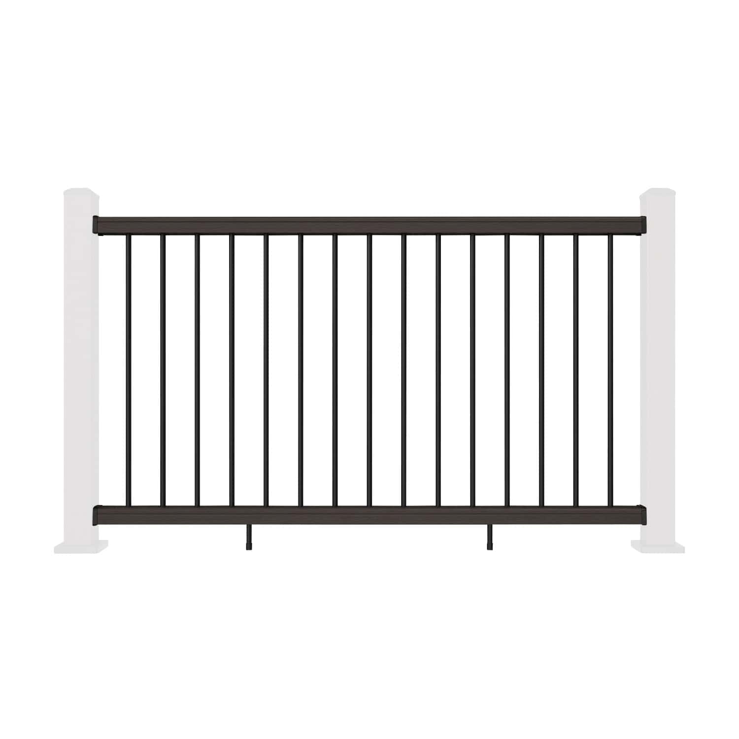 NeoTimber Composite Balustrade Straight Railing - Chocolate Brown - Straight On