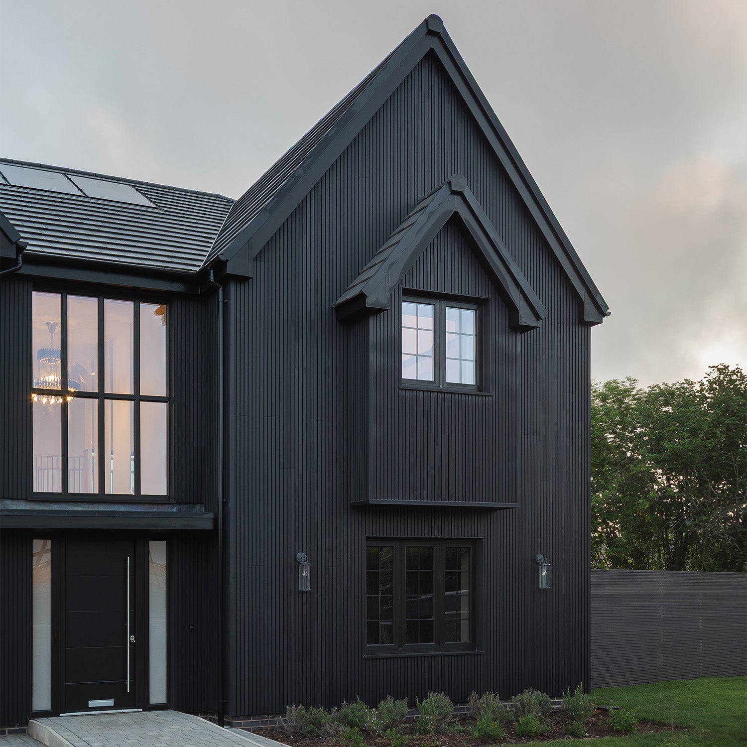 Construction Sector - Slatted charcoal cladding