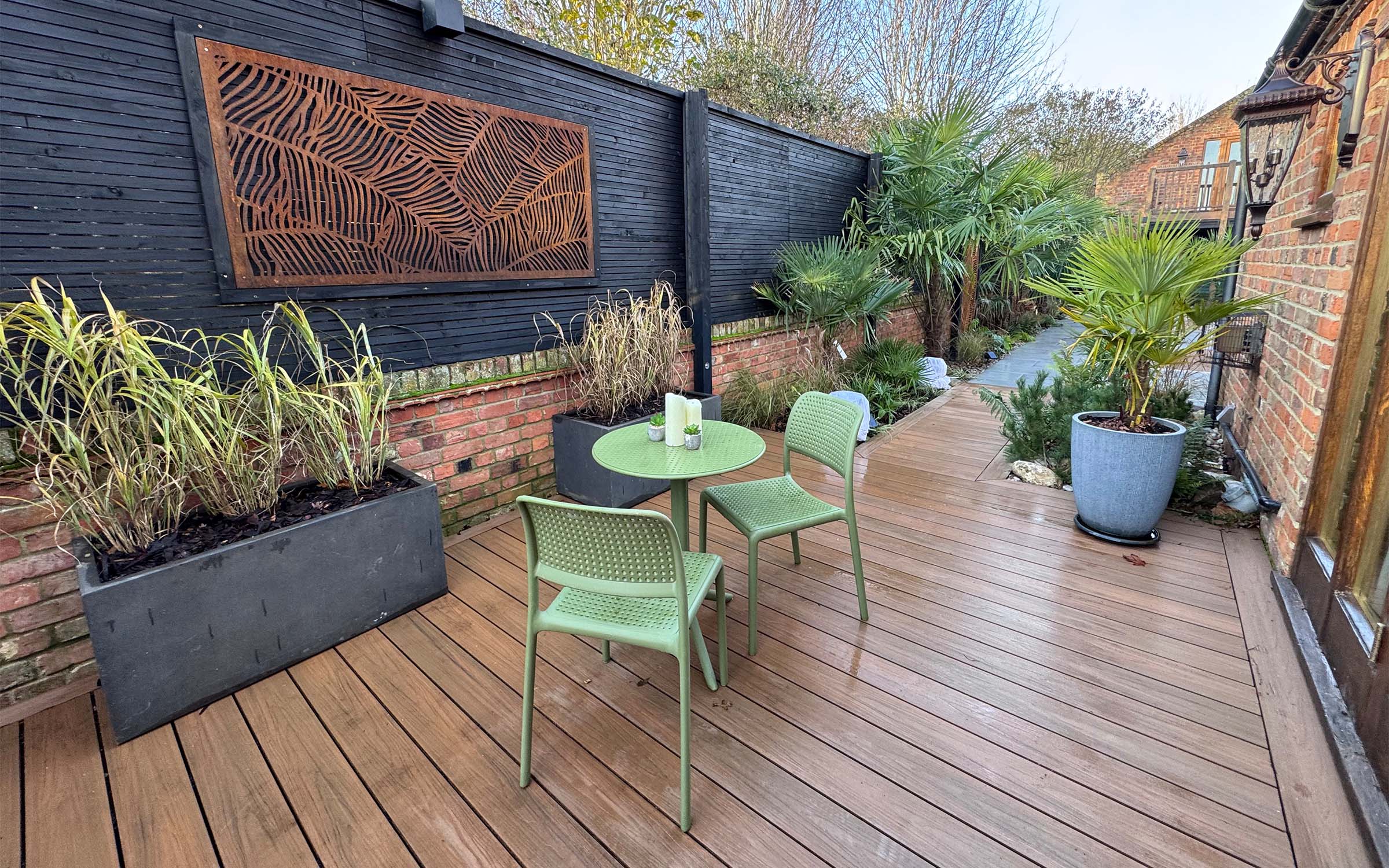 Teak deluxe solid composite decking
