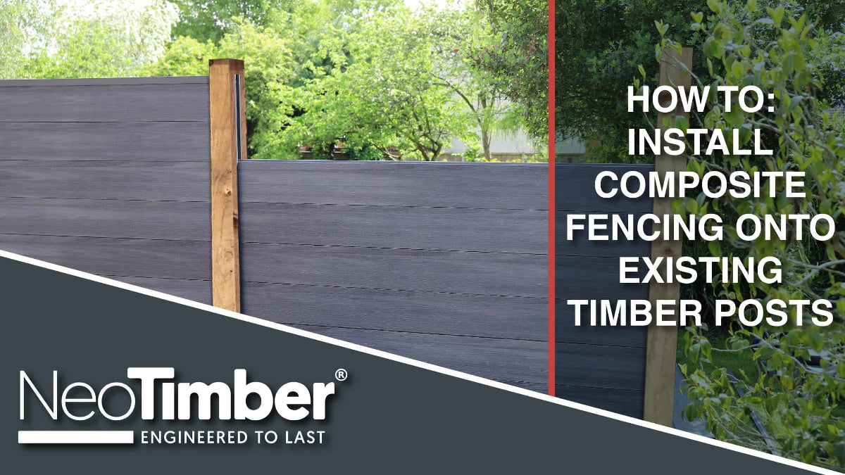 Installing composite fencing onto existing timber posts installation video