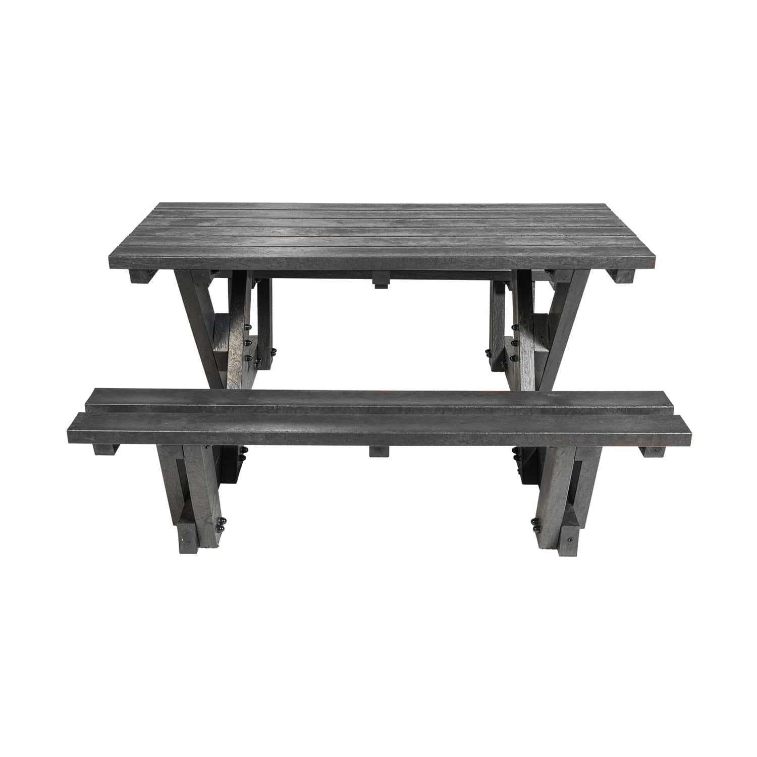 Recycled Plastic Walkthrough Picnic Table Black