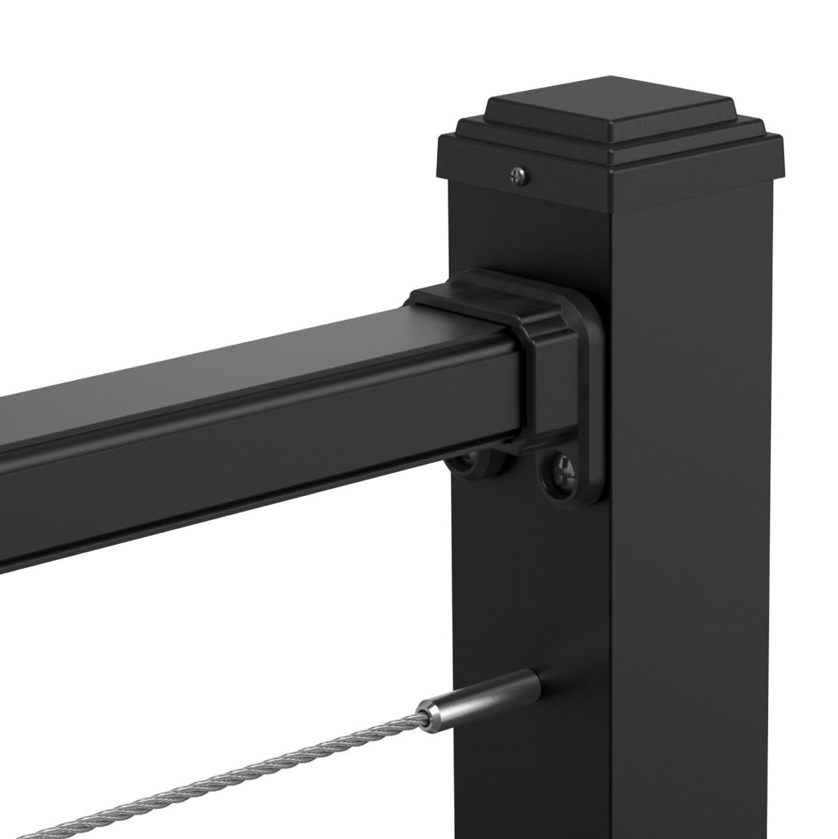 Aluminium Balustrade Wire Straight Railing Post Detail