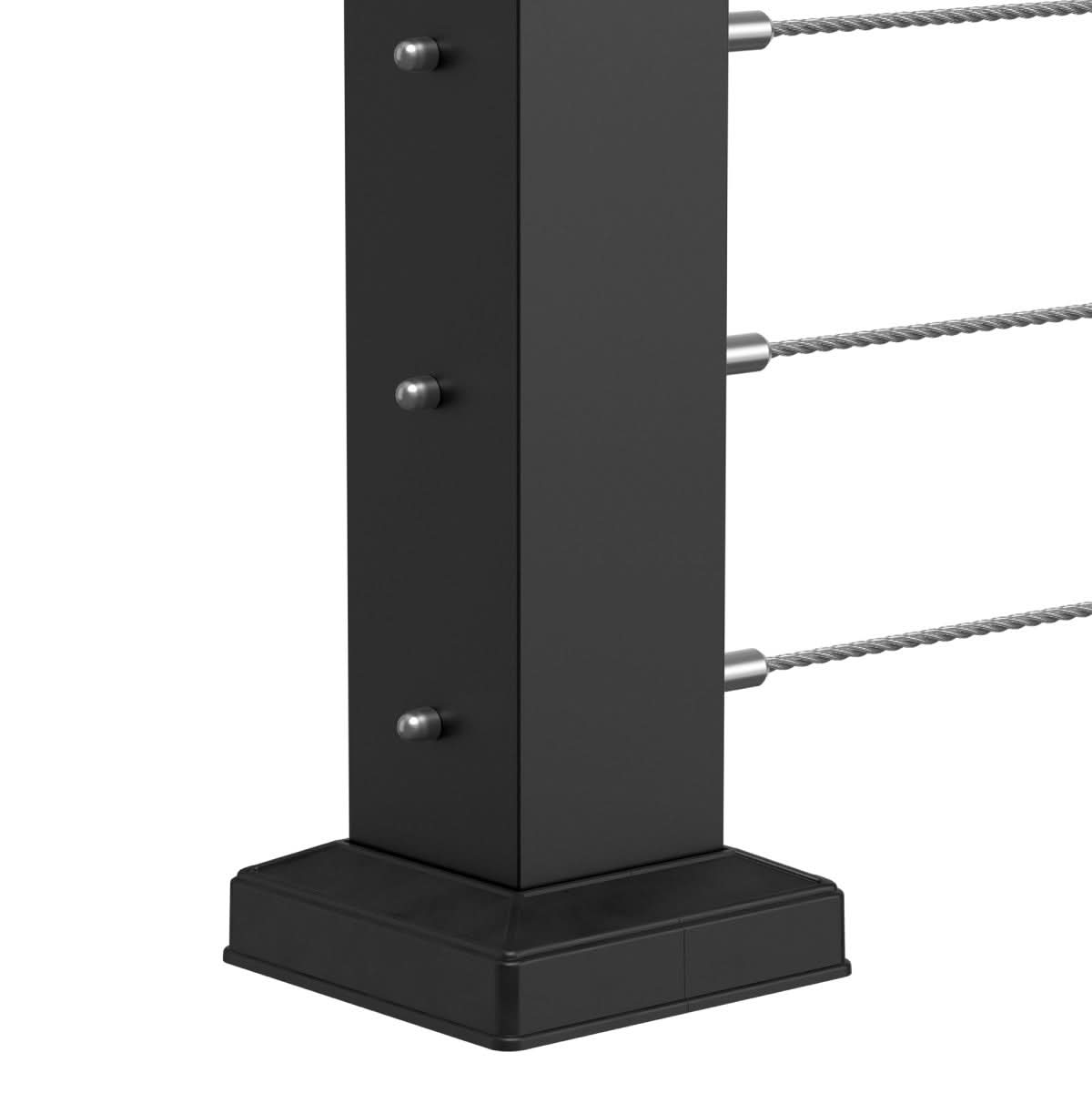 Aluminium Balustrade Wire Straight Railing Feet Detail