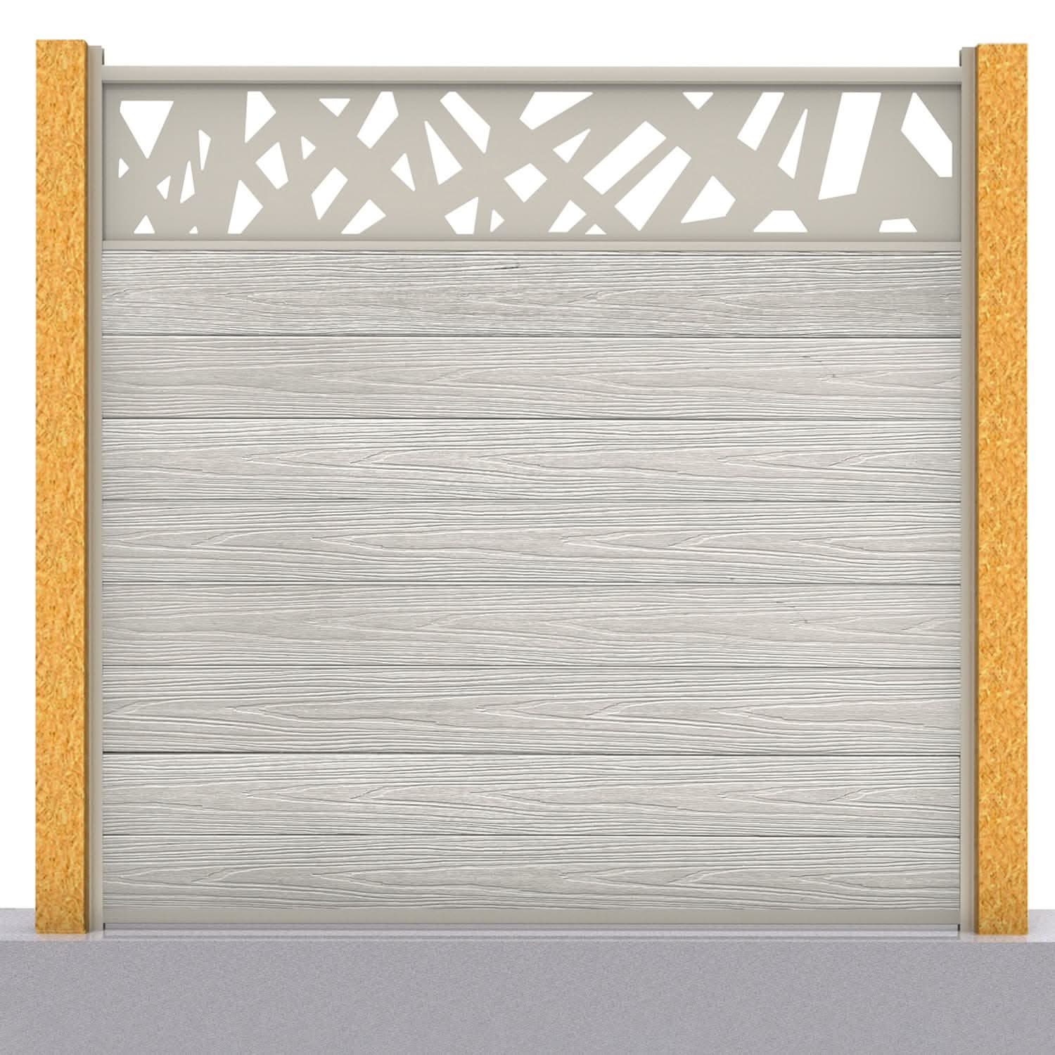 Deluxe Composite Fence Panel Set - Contemporary Design
