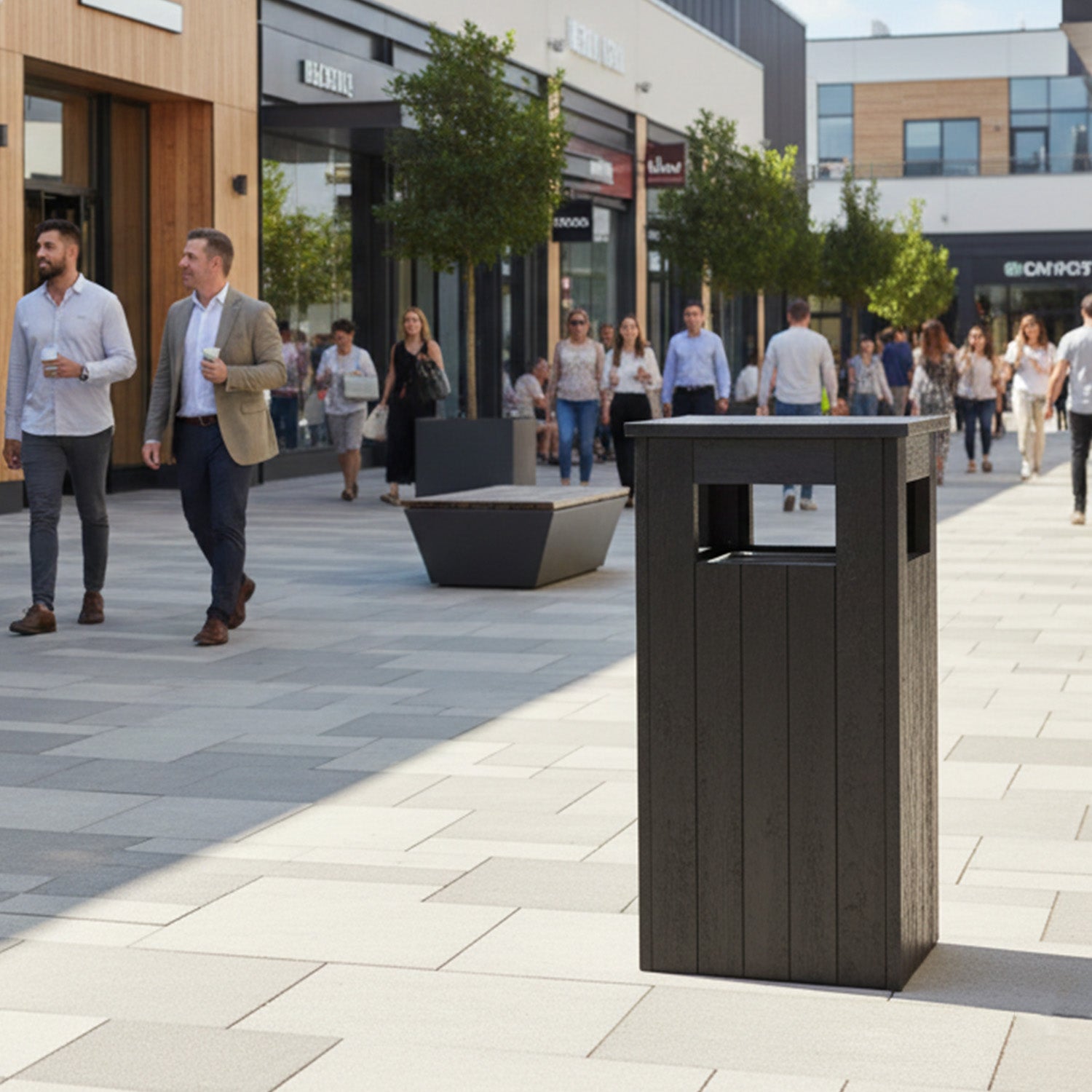 Recycled Plastic Litter Bin - Supplied ready to go