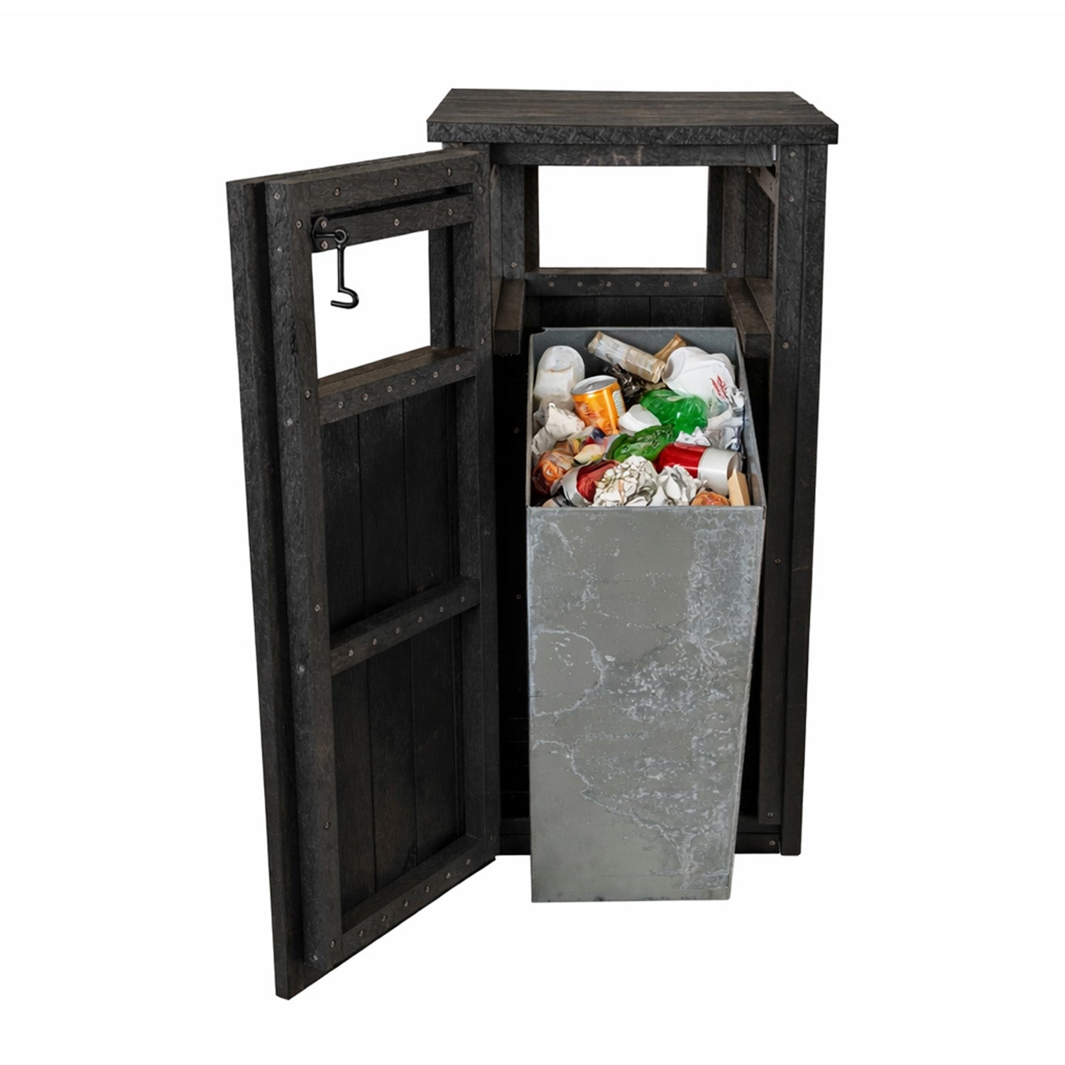 Recycled Plastic Litter Bin - Generous 100-litre capacity