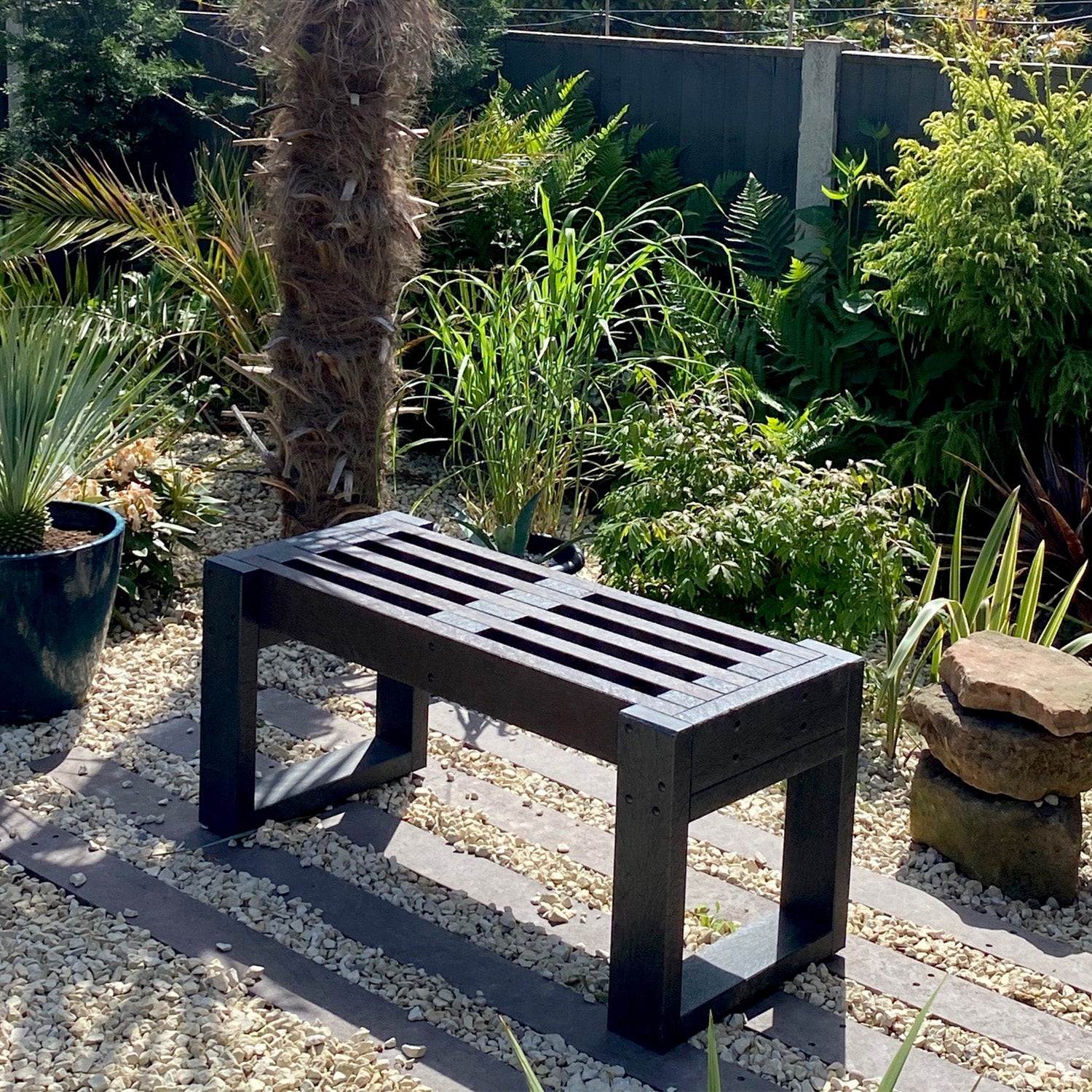 Recycled Plastic Straight Edge Bench - Perfect for commercial environments