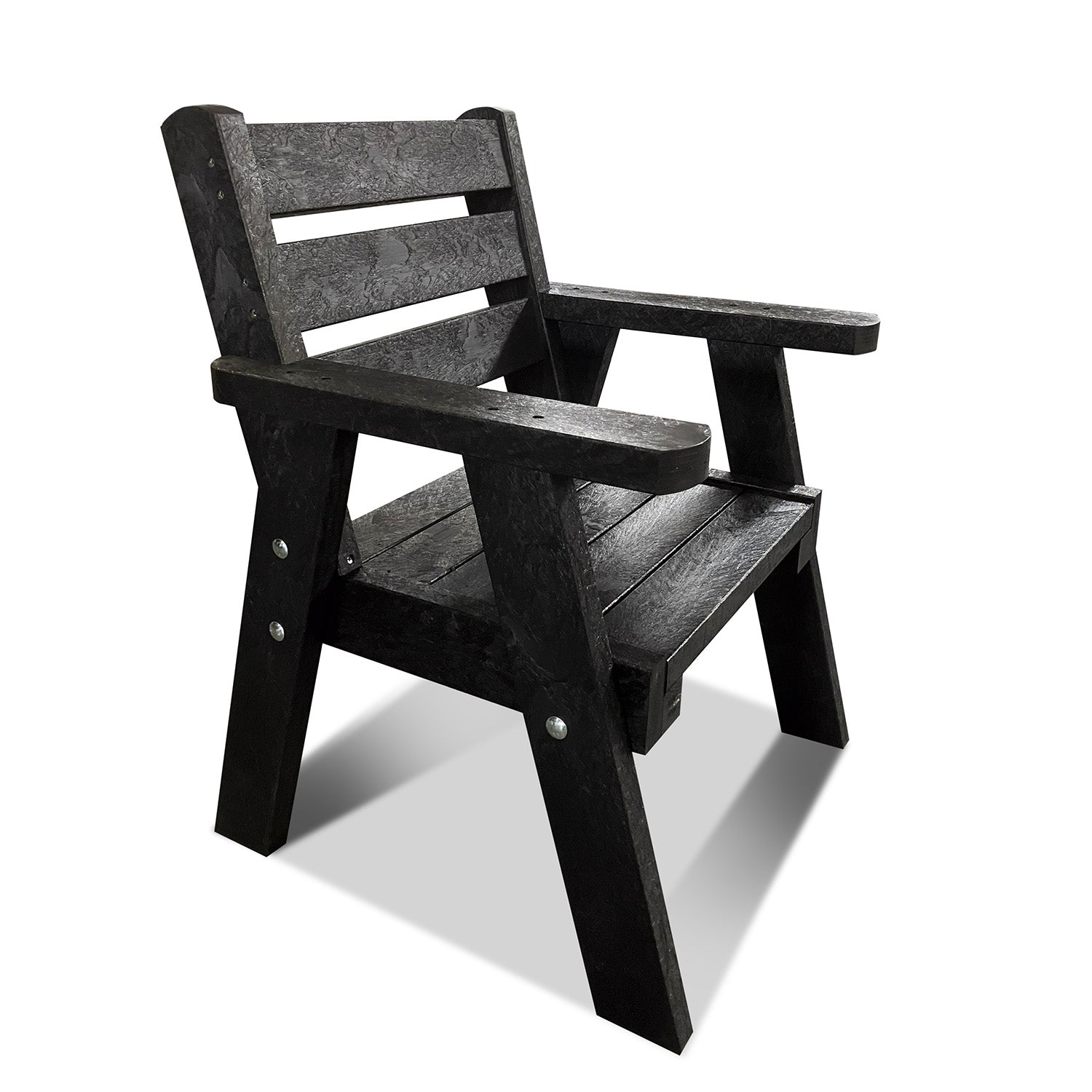 Recycled Plastic Terrace Table & Chair Set - Comfortable armchair seating