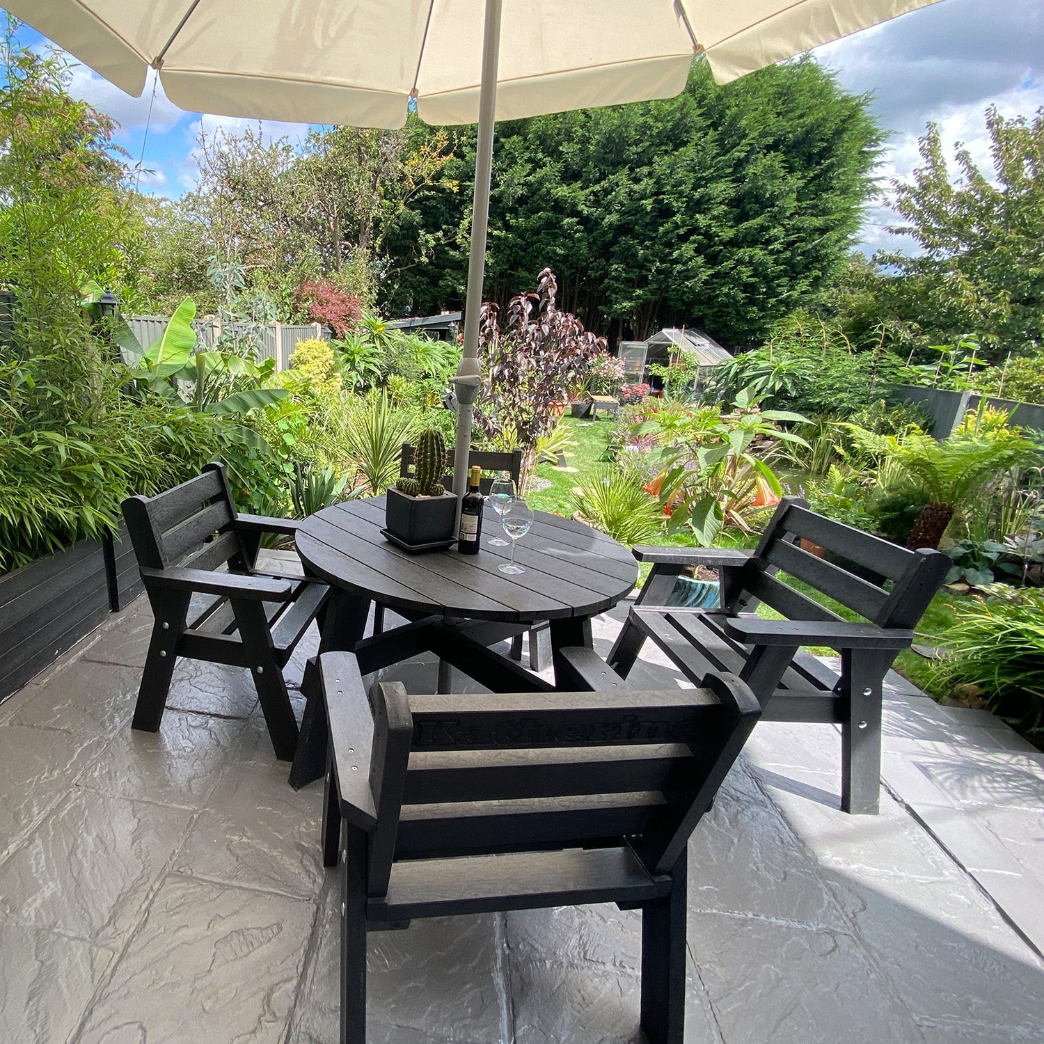 Recycled Plastic Terrace Table & Chair Set - Choose from three layouts